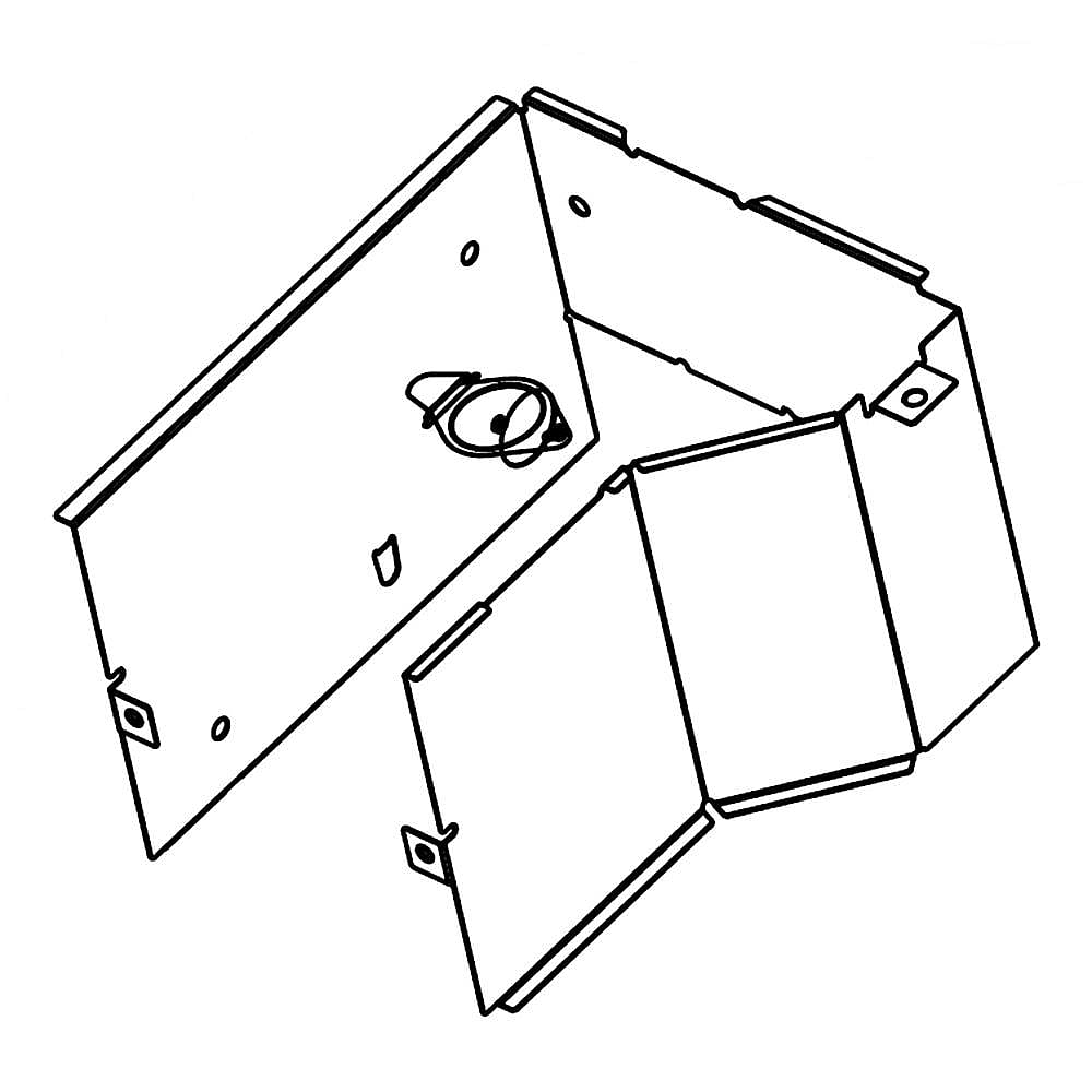 KitchenAid Part #w10533113, Air Guide | 6.50 x 6.25 x 4.25