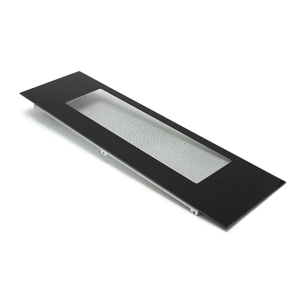 Photo of Range Oven Door Outer Panel Assembly (Black) from Repair Parts Direct