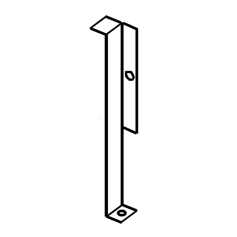 Part #w10540715, Microwave Oven Cavity Support Bracket, Upper / 4.62 x 1.00 x 0.94