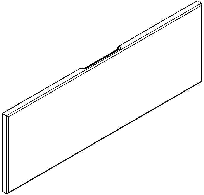 Part #w10541953, Range Broil Drawer Outer Panel (Black) / 29.90 x 6.30 x 0.90