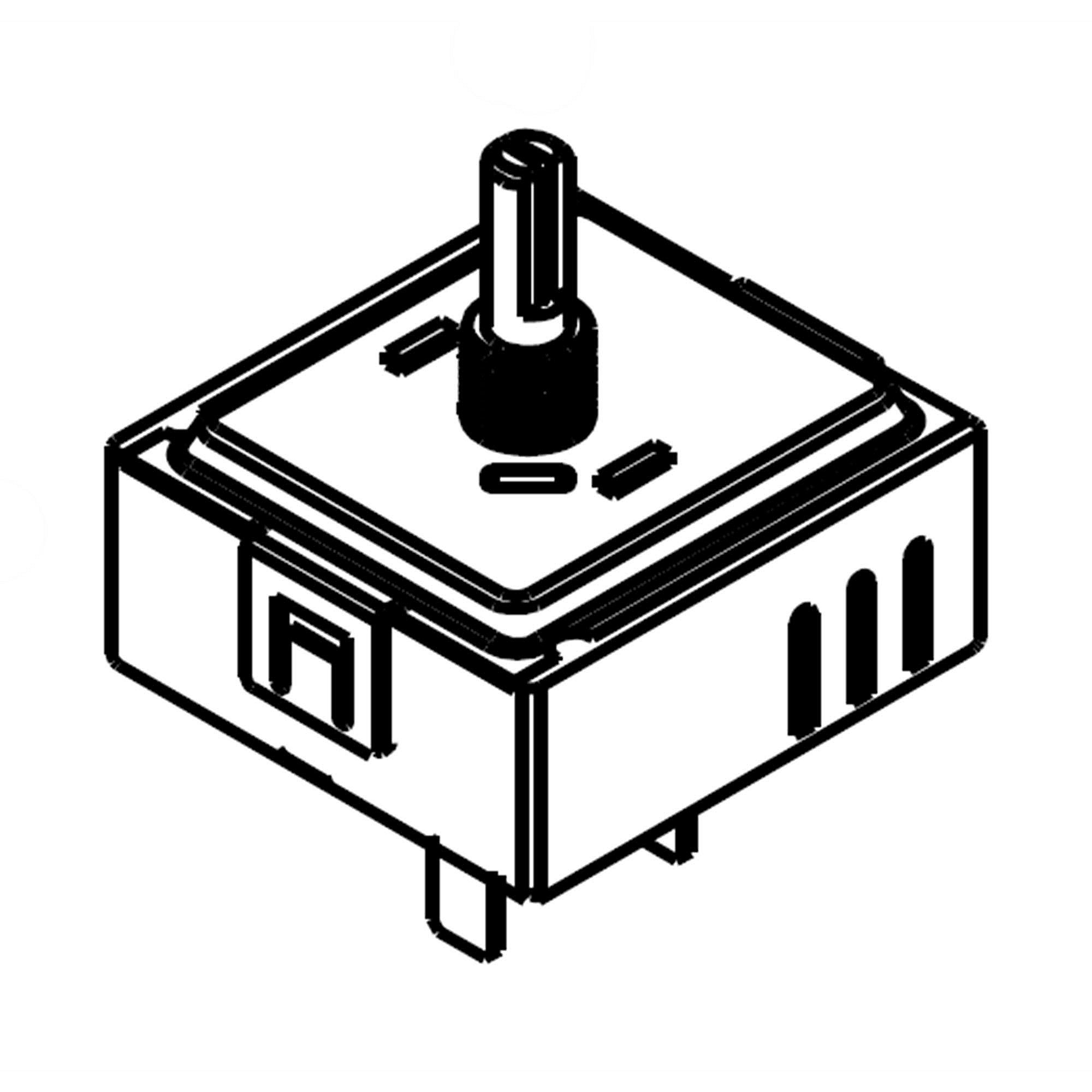 Part #w10543904, Infinite Switch / 3.00 x 1.75 x 1.75