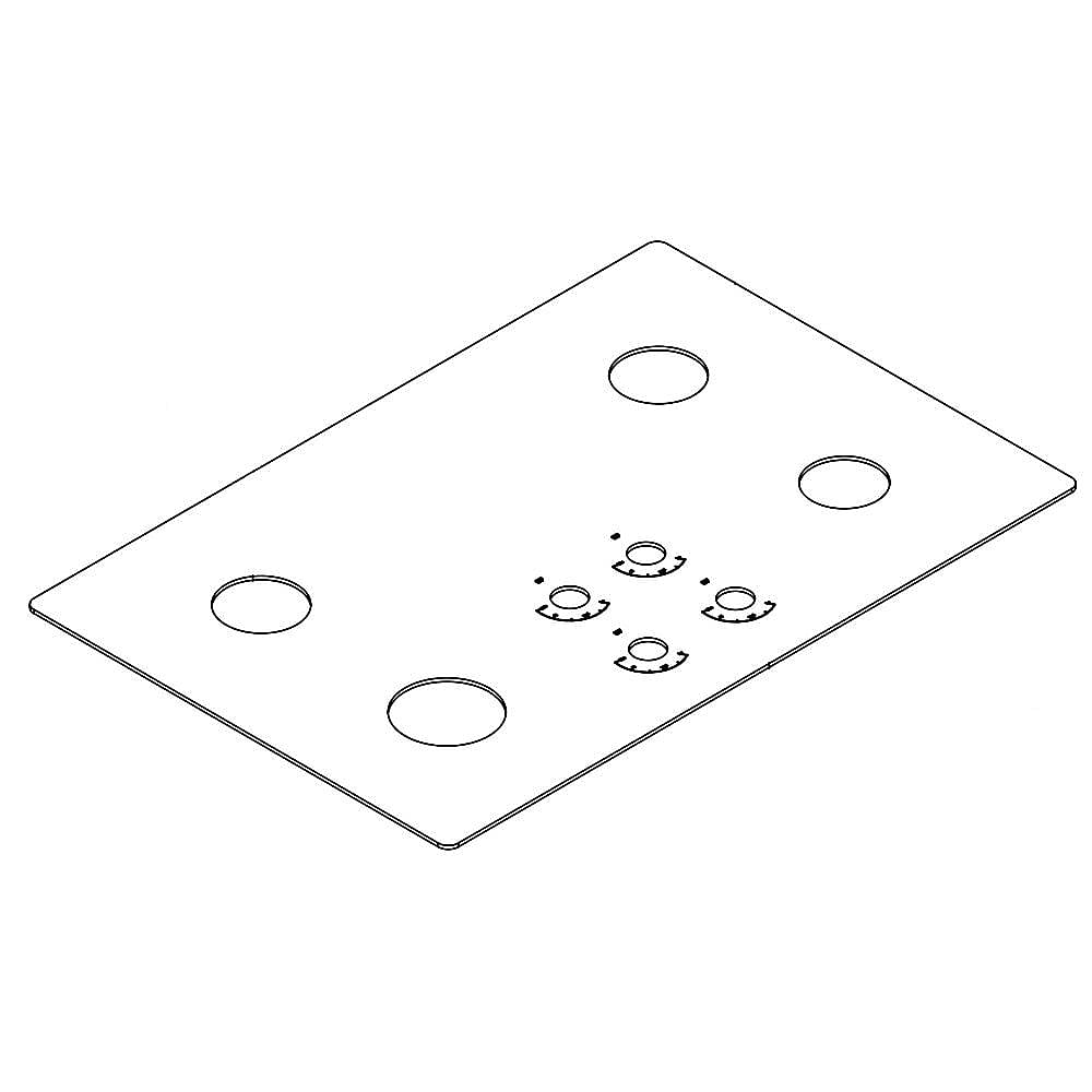 Part #w10564558, Cooktop Main Top (Black) / 34.00 x 28.00 x 6.00