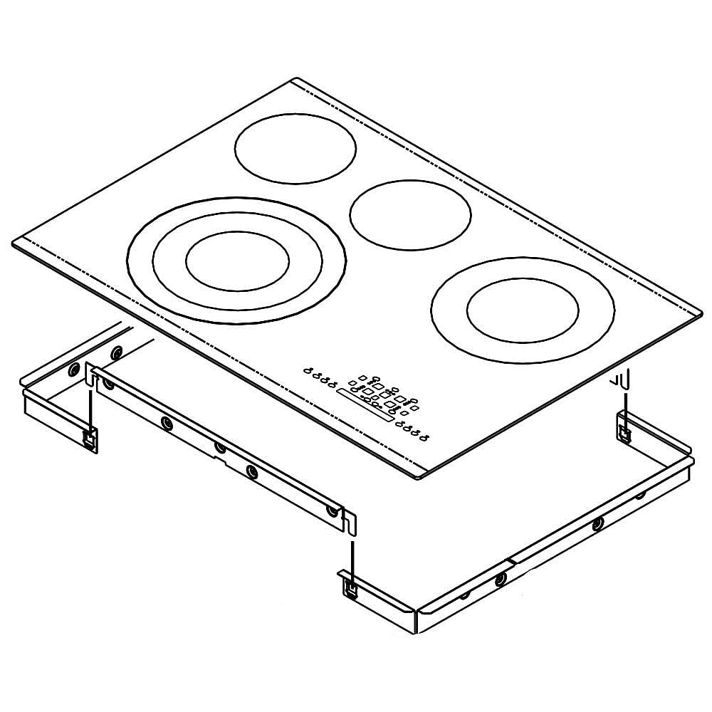 Part #w10566736, Cooktop Main Top (Stainless) / 30.00 x 23.00 x 6.00