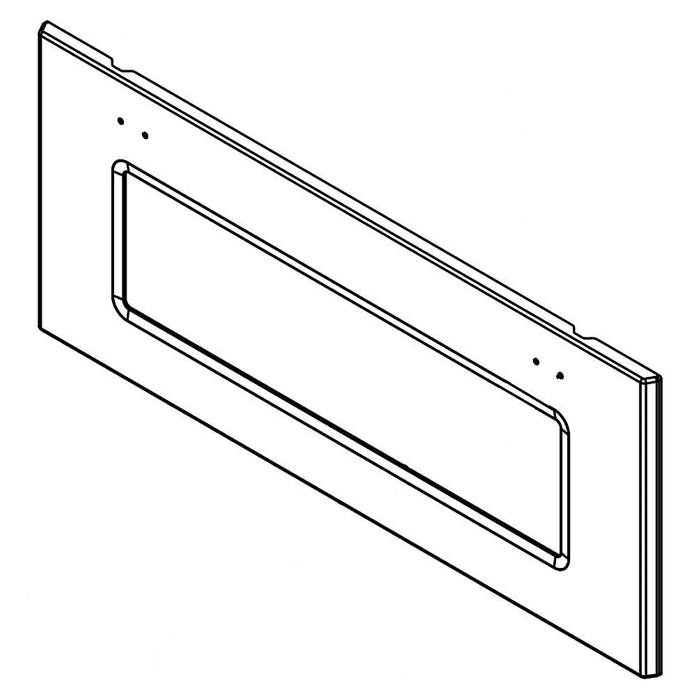 Part #w10582024, Wall Oven Microwave Door Outer Panel (Stainless) / 8.00 x 25.00 x 3.00