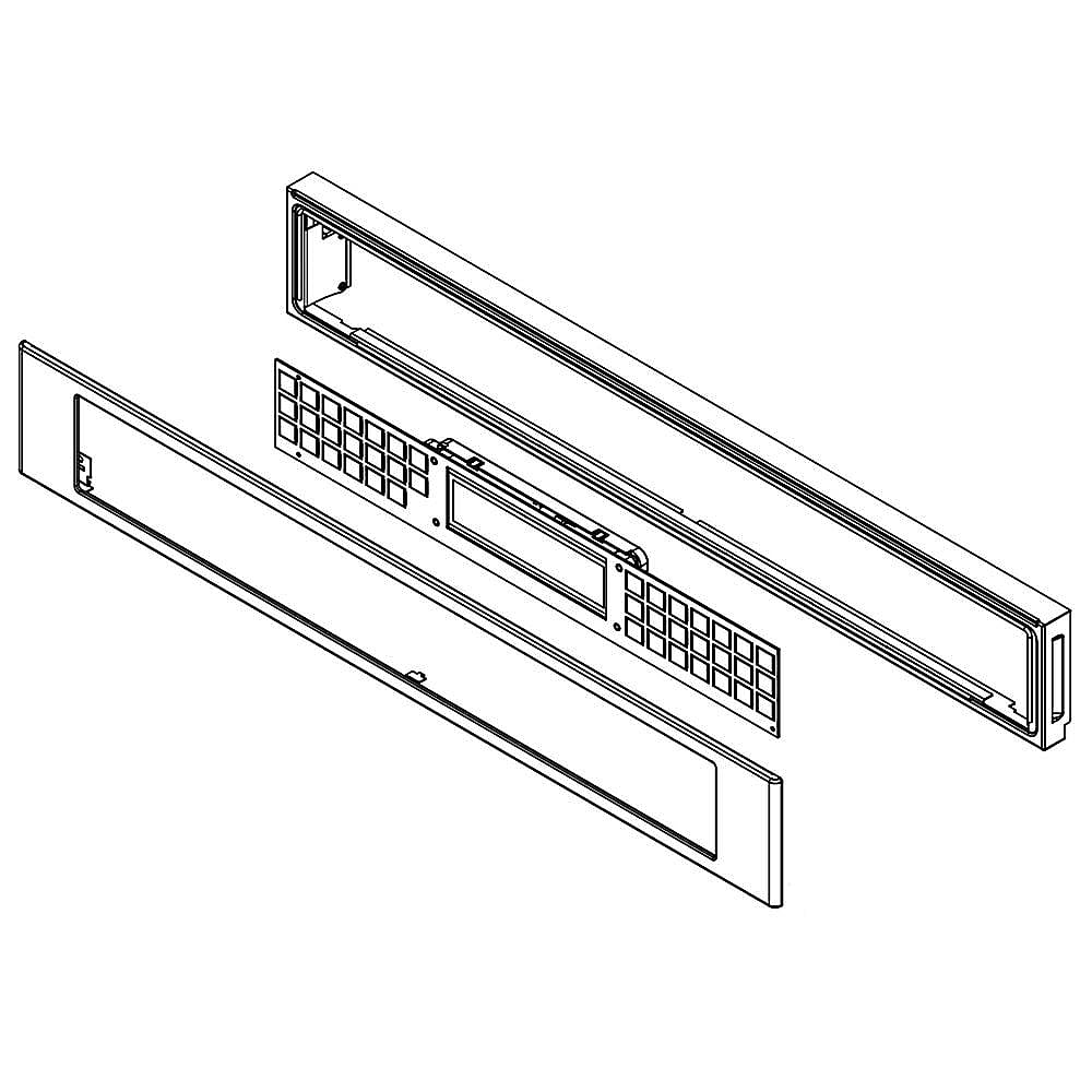 Part #w10588718, Kitchenaid Wall Oven Control Panel Assembly (Stainless) / 35.00 x 9.50 x 5.50