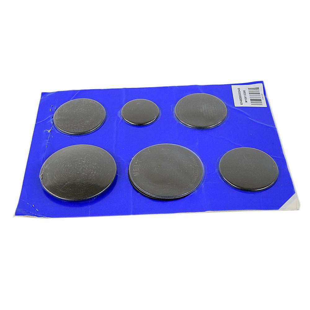 Part #w10833886, Cooktop Burner Cap Set (Replaces W10613386) / 13.00 x 9.00 x 0.10