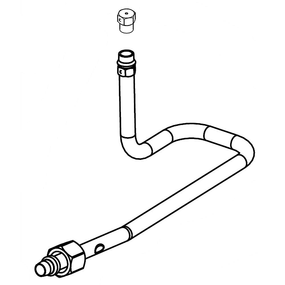 Part #w11550283, Range Surface Burner Tube And Orifice (Replaces W10620002) / 7.00 x 2.00 x 2.00