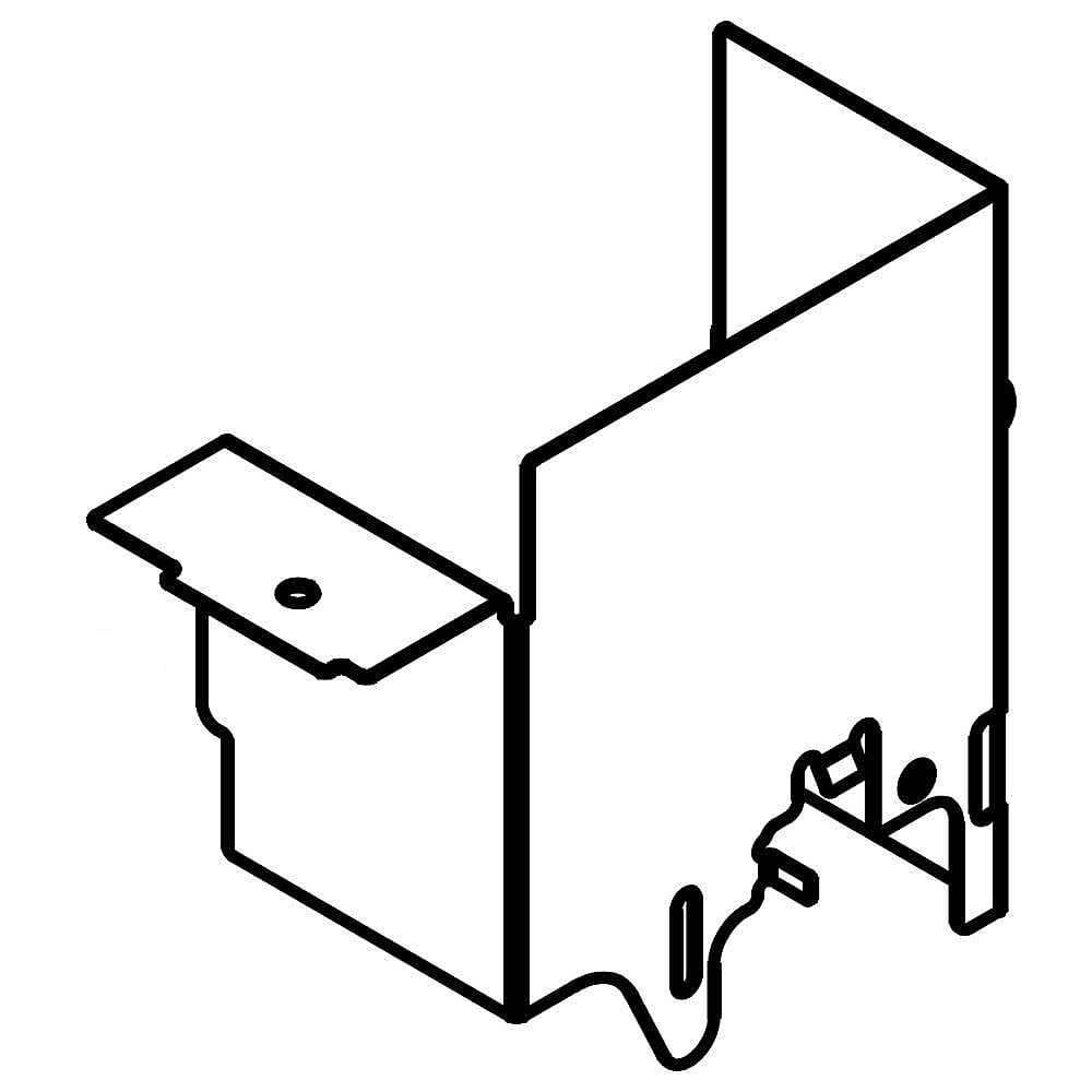 Kenmore Part #w10634259, Cover - Wire | 5.00 x 4.50 x 2.20