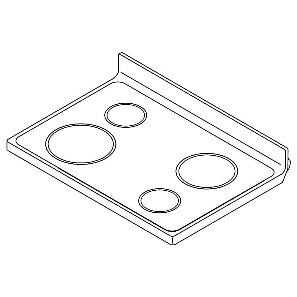 Part #w10636386, Range Main Top Assembly | 34.50 x 29.75 x 9.00
