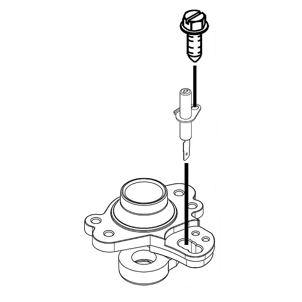 Part #w10638859, Range Surface Burner Orifice Holder, 7, 300-Btu, Center / 11.25 x 3.75 x 2.00