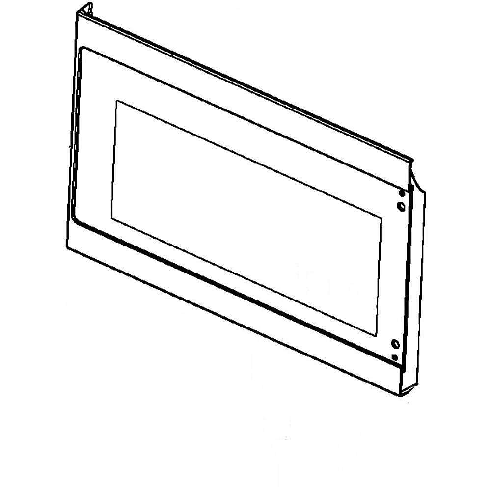 Part #w10647766, Microwave Door Outer Panel (White) / 28.25 x 18.25 x 7.50