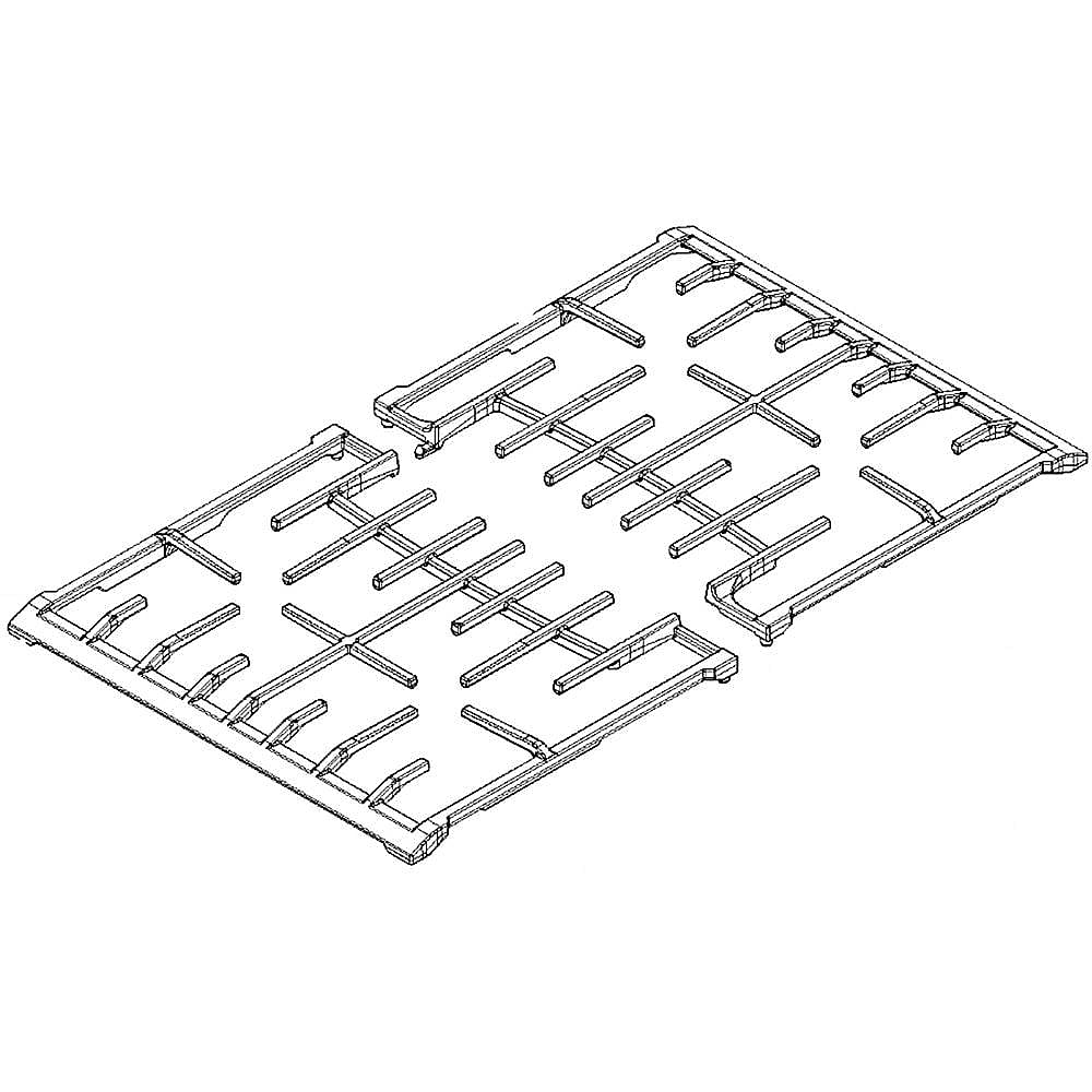 Maytag Part #w10655125, Range Surface Burner Grate | 23.25 x 16.00 x 3.75