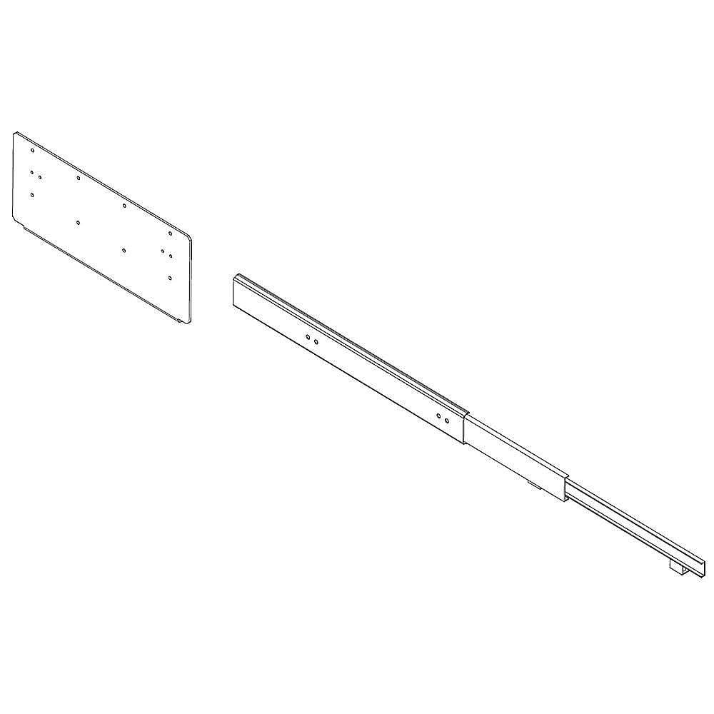 Part #w10661808, Jenn-Air Coffee Maker Slide Rail Assembly / 18.00 x 6.25 x 0.75