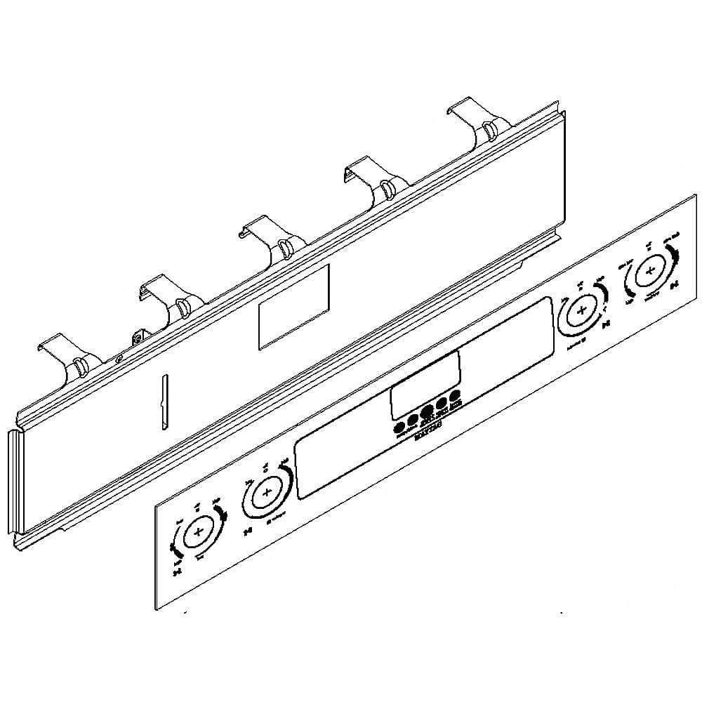 Part #w10664064, Range Touch Control Panel / 28.20 x 7.00 x 2.50