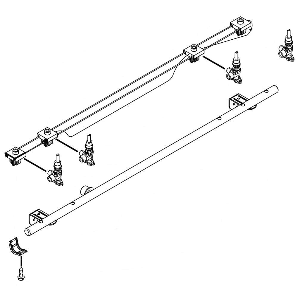 Part #w10669613, Manifold Assembly | 28.50 x 4.75 x 2.50