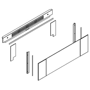 Range Oven Door Outer Panel Assembly, Upper (stainless) W10677218