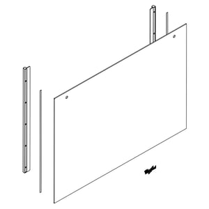 Range Oven Door Outer Panel Assembly (white) W10677243