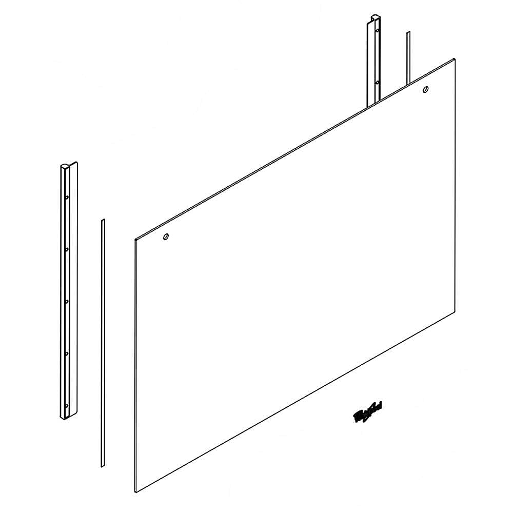 Part #w10677248, Range Oven Door Outer Panel / 39.25 x 29.75 x 7.00