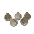 Cooktop Burner Knob Set, 5-pack for Jenn-Air JGC1530BS0 - Part W10678586