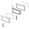 Microwave Door Assembly (stainless) for Whirlpool UMV1160CW2 - Part W10686518