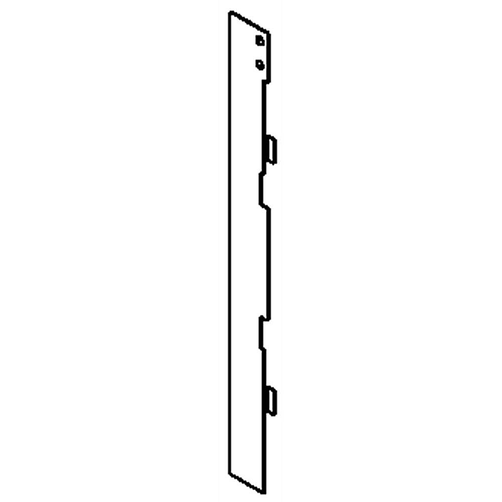 Part #w10687815, Wall Oven Door Glass Retainer, Left / 15.25 x 1.60 x 0.02