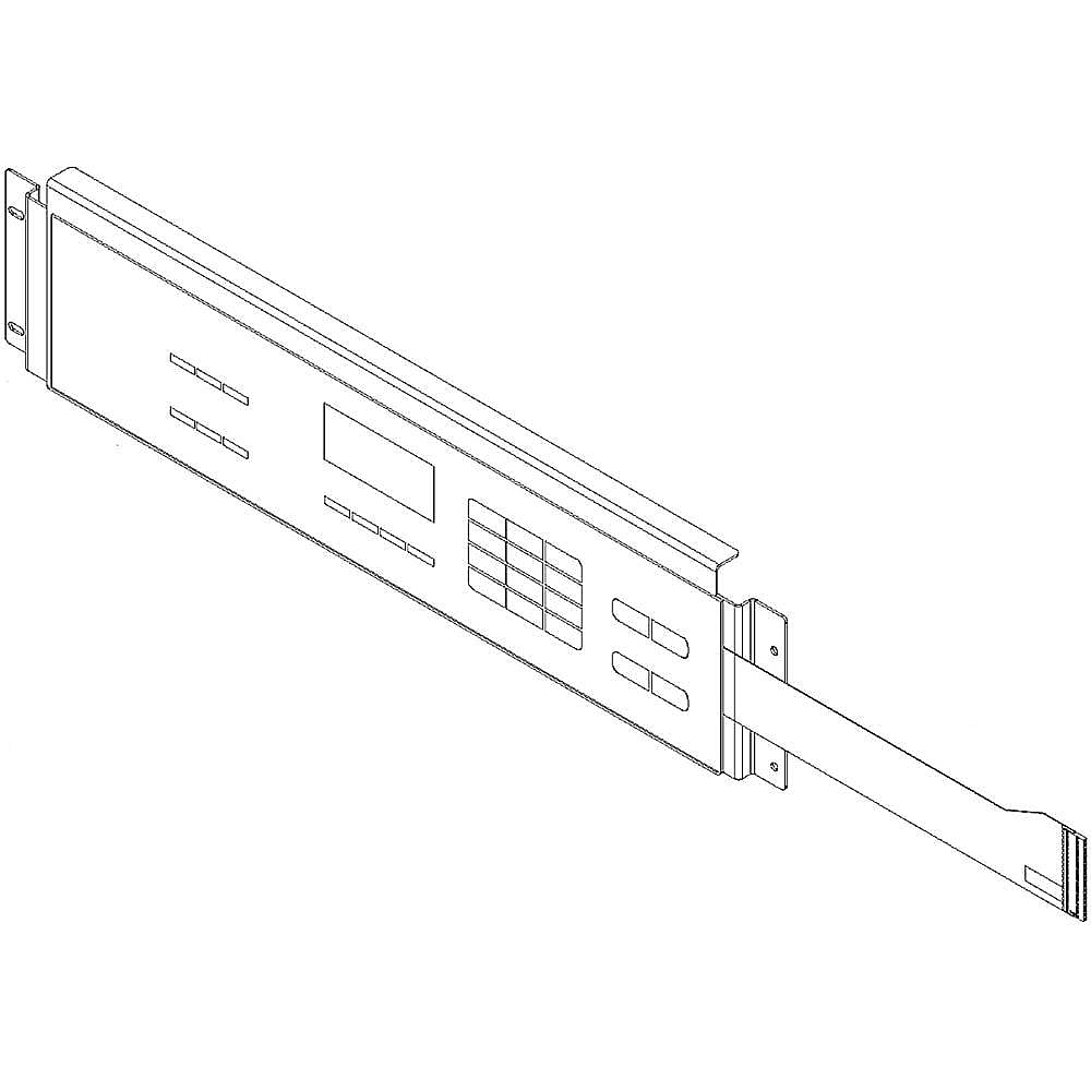 Part #w10695000, Wall Oven Membrane Switch (Black) / 22.10 x 5.10 x 0.60
