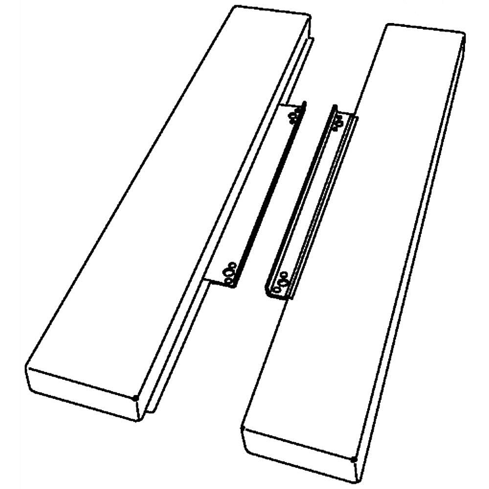 Part #w10696311, Microwave Front Trim Panel, Left (Black) / 19.25 x 3.25 x 2.50