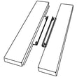 Microwave Front Trim Panel, Left (black) W10696311