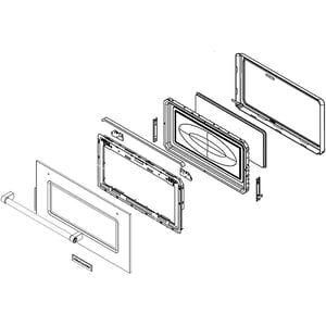 Microwave Door Assembly W10696352