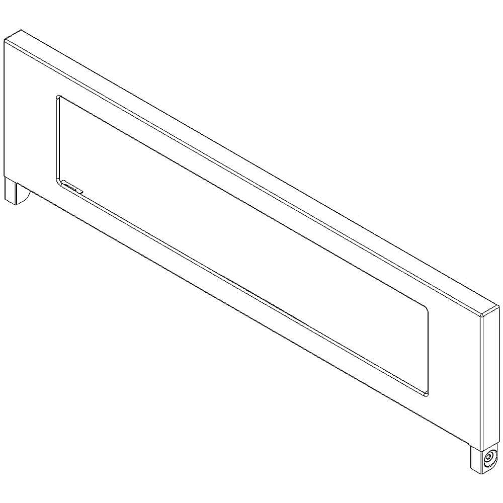 Part #w10704699, Wall Oven Microwave Control Panel Frame (Stainless) / 23.75 x 7.00 x 0.75