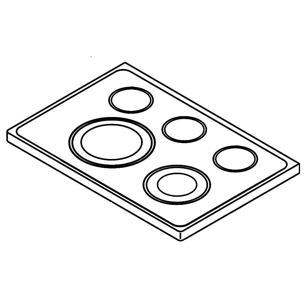 Part #w10717748, Range Main Top (White) / 34.50 x 29.75 x 9.00