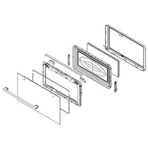 Microwave Door Assembly (stainless) W10721486