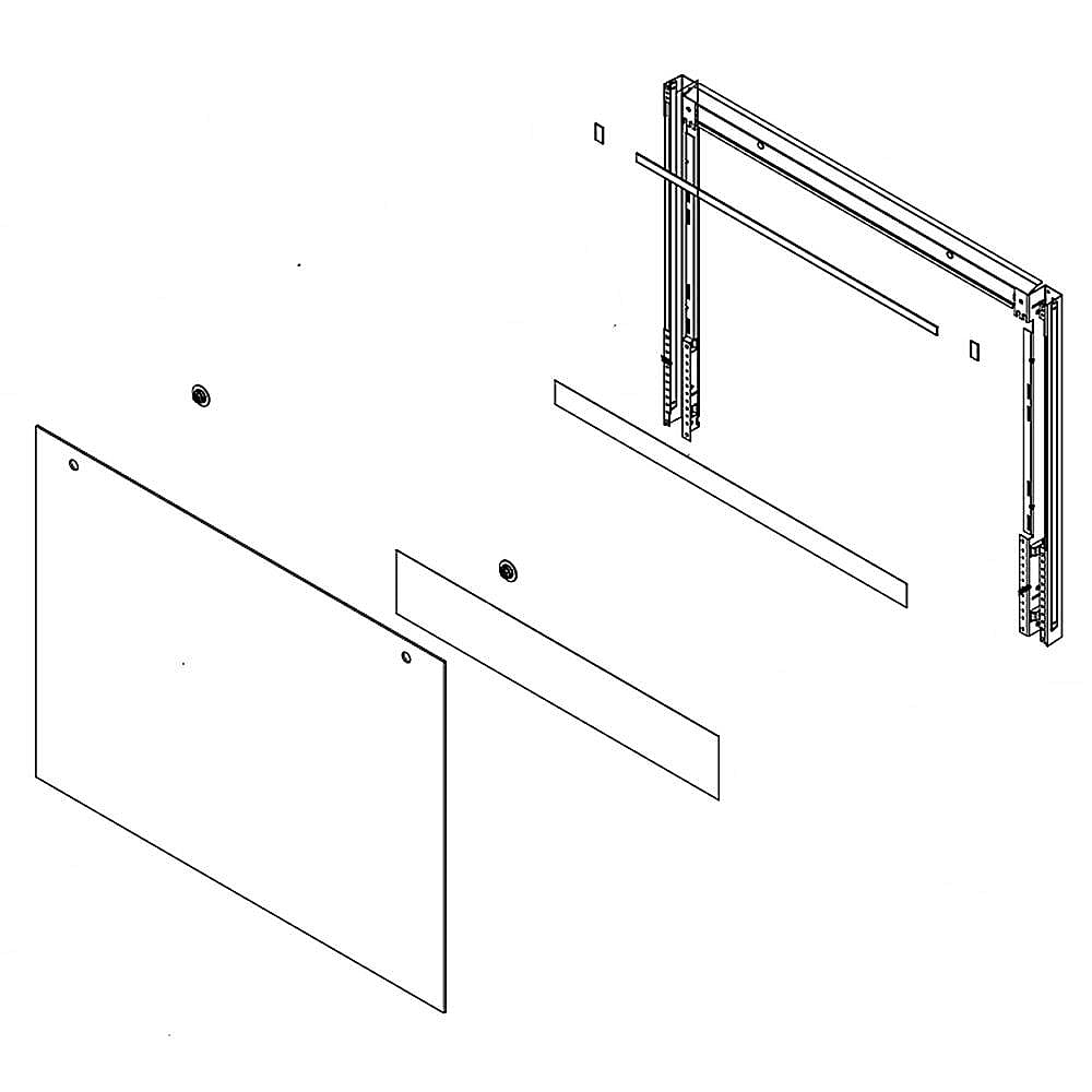 Jenn-Air Part #w10725069, Door Assembly (Black) | 30.25 x 40.00 x 6.75