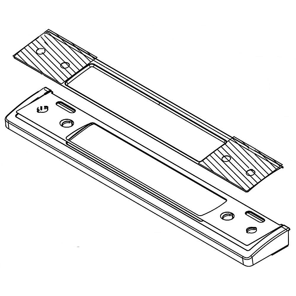 Photo of GE Part #w10728516, Ran Control Panel (Stainless) | 35.75 x 6.50 x 2.00 from Repair Parts Direct