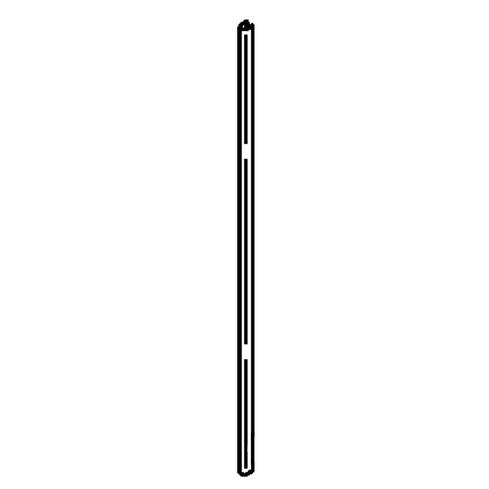 Part #w10756501, Wall Oven Trim, Left (Black) / 45.25 x 0.75 x 0.75