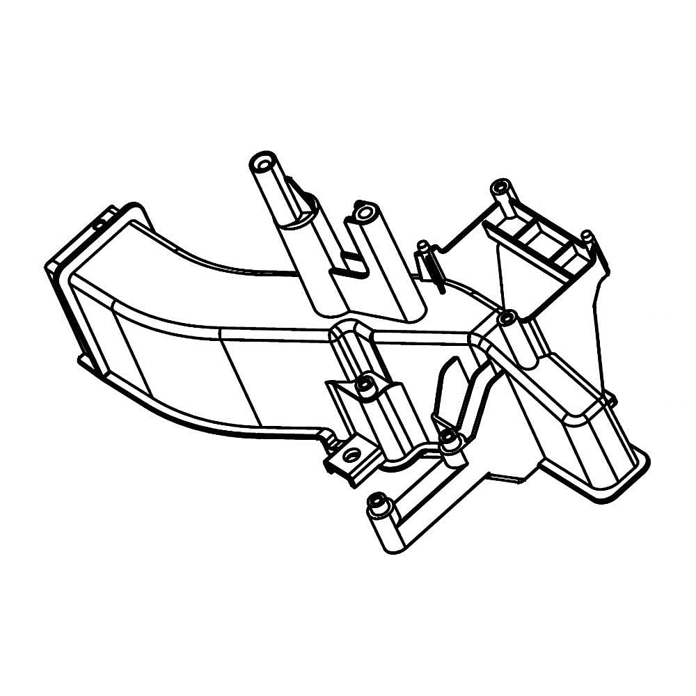 Part #w10758887, Microwave Vent Duct Assembly / 8.00 x 4.50 x 4.20