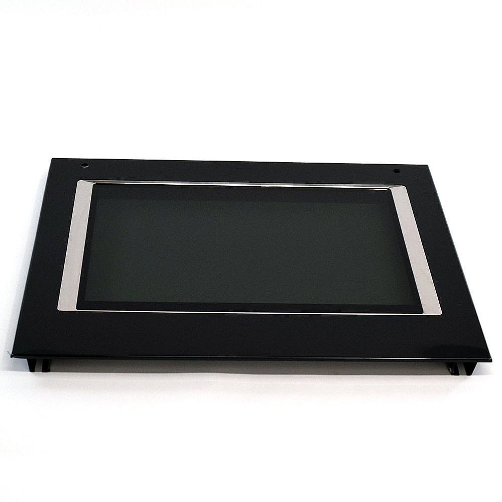 Photo of Wall Oven Door Outer Panel Assembly (Black and Stainless) from Repair Parts Direct