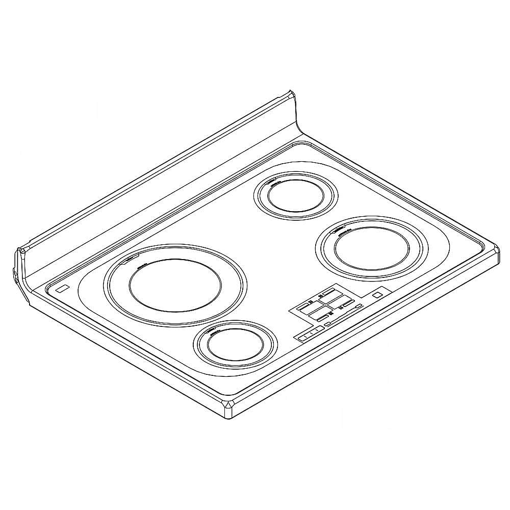 Part #w10777613, Range Main Top (Stainless) / 34.50 x 29.50 x 8.75