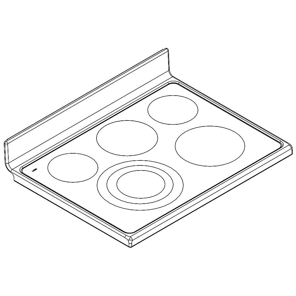 Part #w10780927, Range Main Top (Stainless) / 34.25 x 29.25 x 8.75