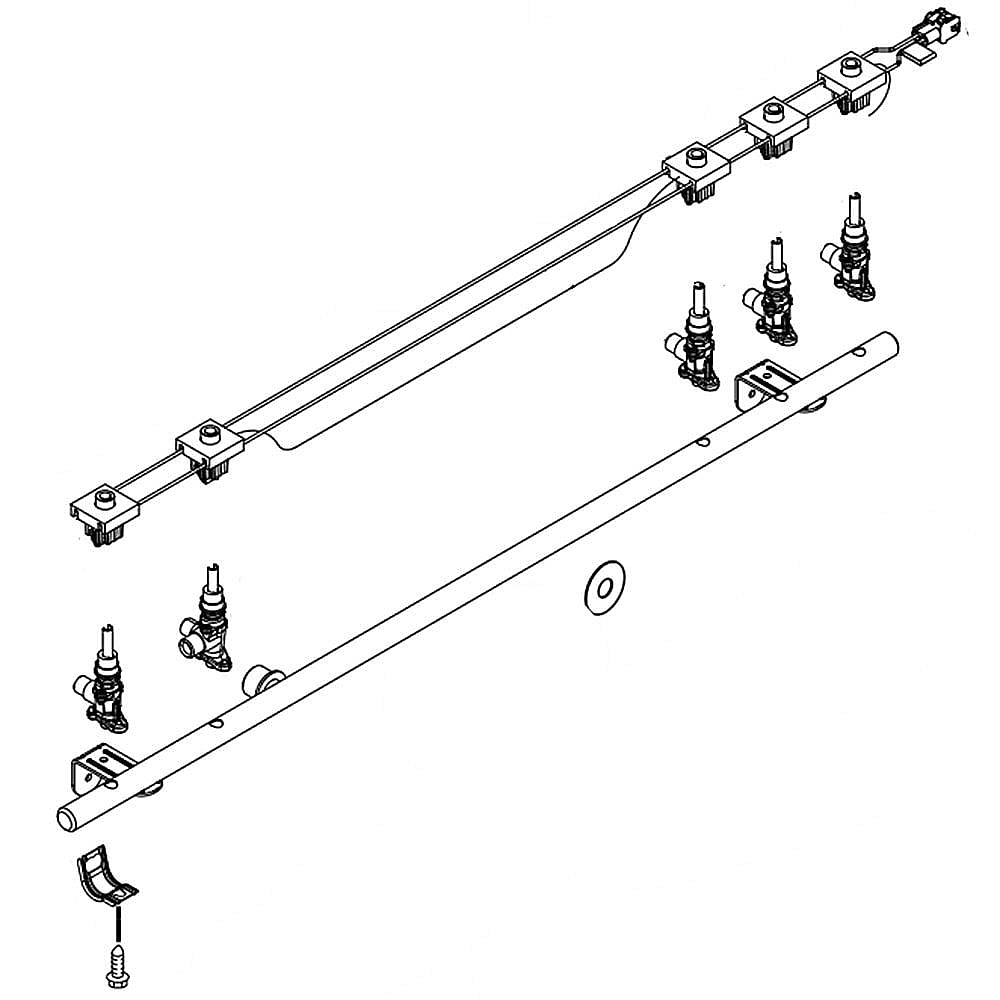 Part #w10790618, Manifold Assembly / 28.25 x 4.50 x 2.50