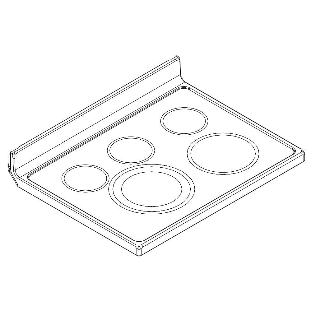 Part #w10798166, Range Main Top (Stainless) / 34.00 x 9.00 x 30.00