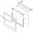 Wall Oven Door Outer Panel Assembly (white) for Whirlpool WOD51ES4EW02 - Part W10804163