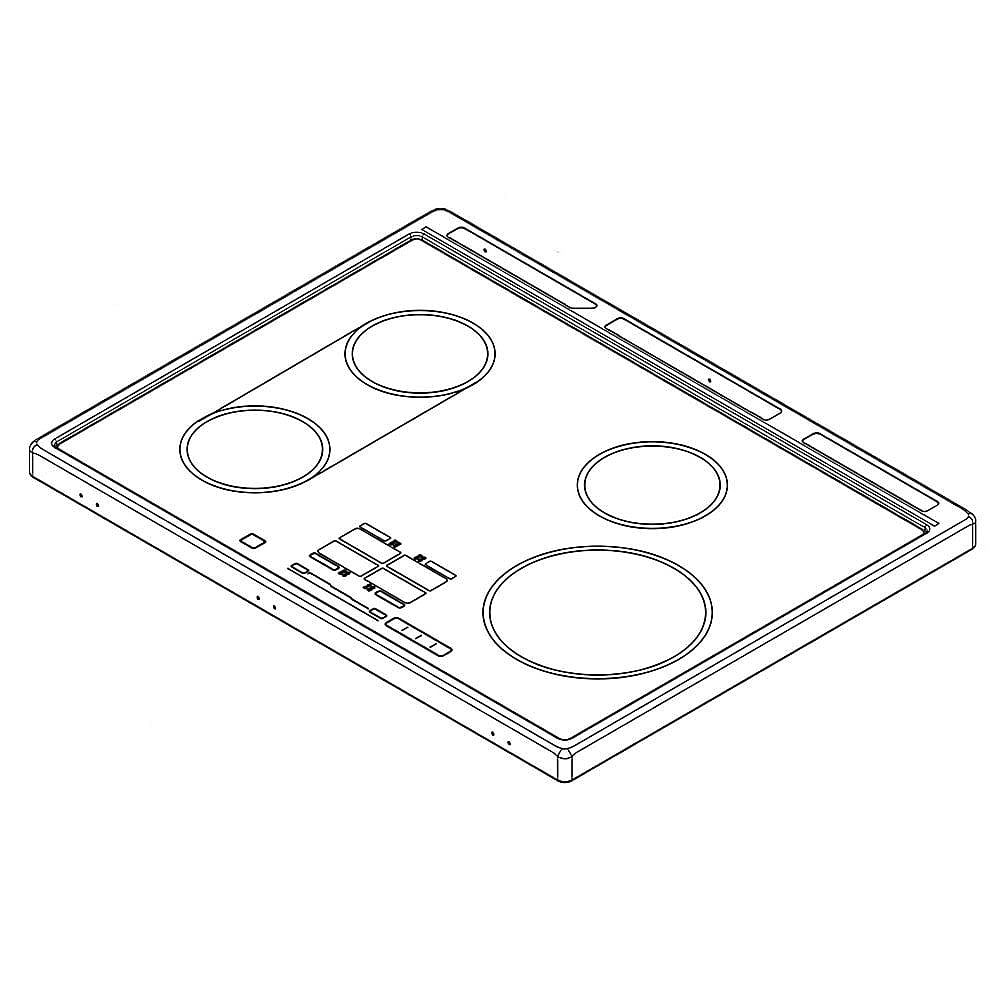 Photo of GE Part #w10808299, Ran Main Top (Black) | 35.00 x 30.00 x 9.00 from Repair Parts Direct