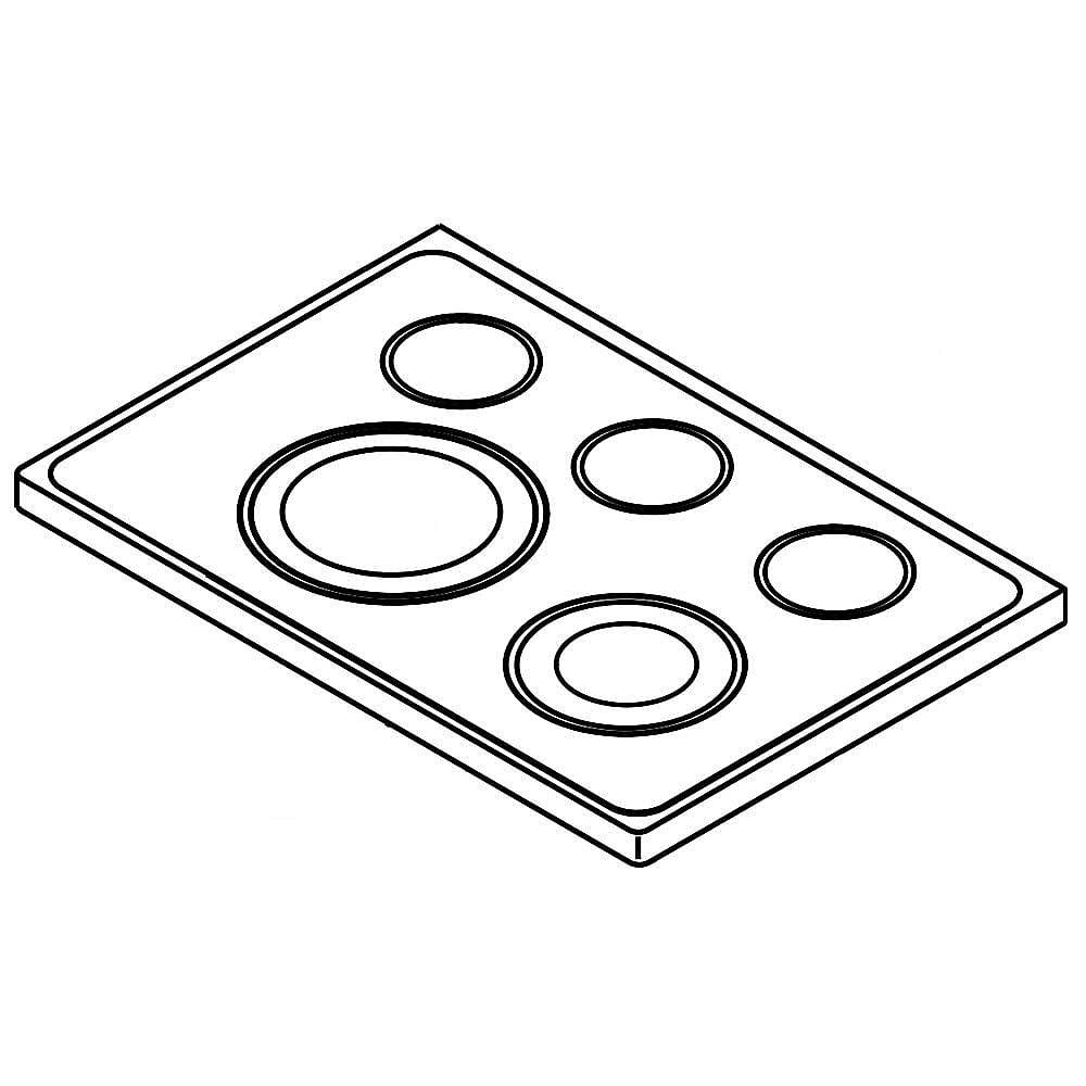 Part #w10814036, Whirlpool Range Main Top (Replaces W10536295) / 35.00 x 9.00 x 30.25