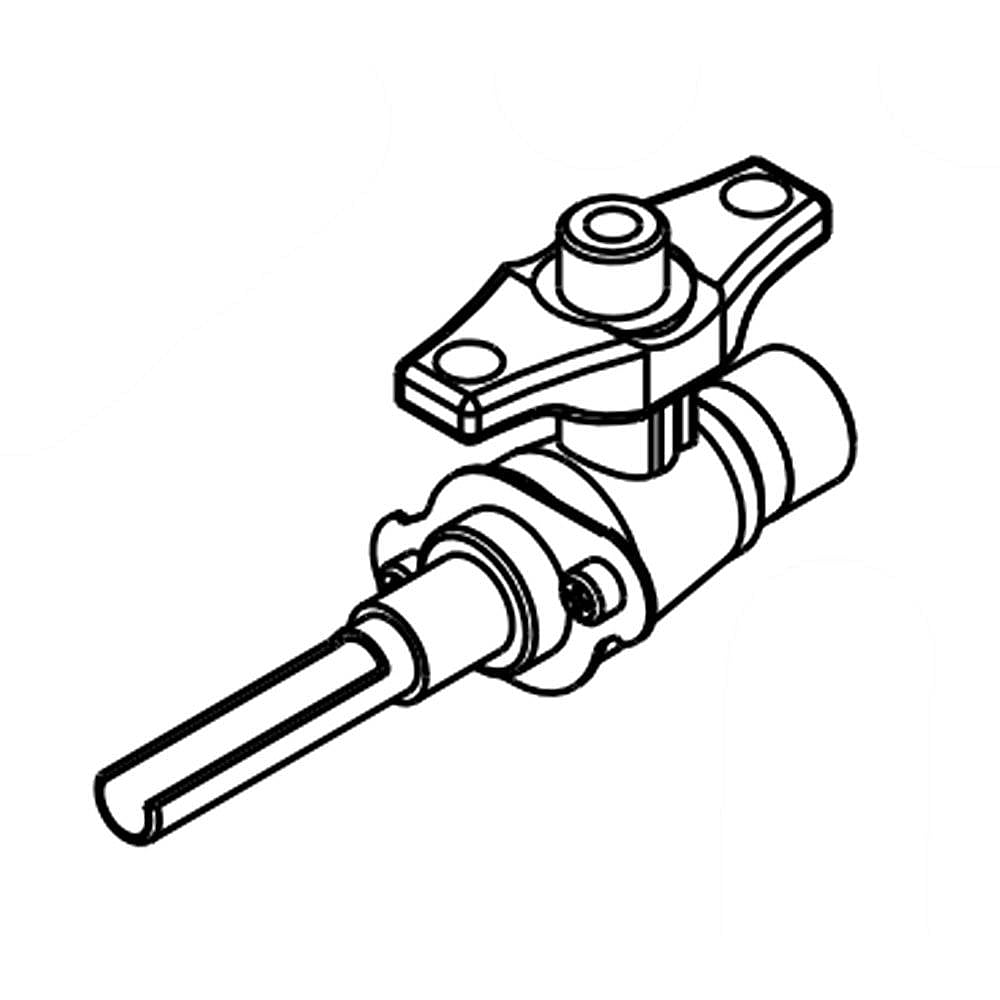Part #w10814916, Range Surface Burner Valve (Replaces W10615569) / 2.87 x 1.25 x 0.87