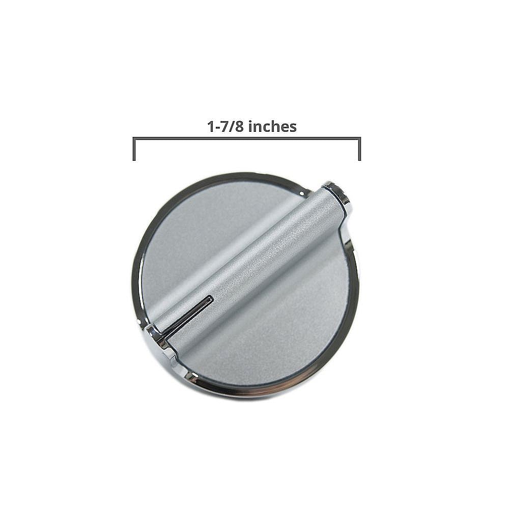 Part #w10818230, Range Surface Burner Knob (Stainless) (Replaces W10569585) / 7.00 x 5.00 x 2.00