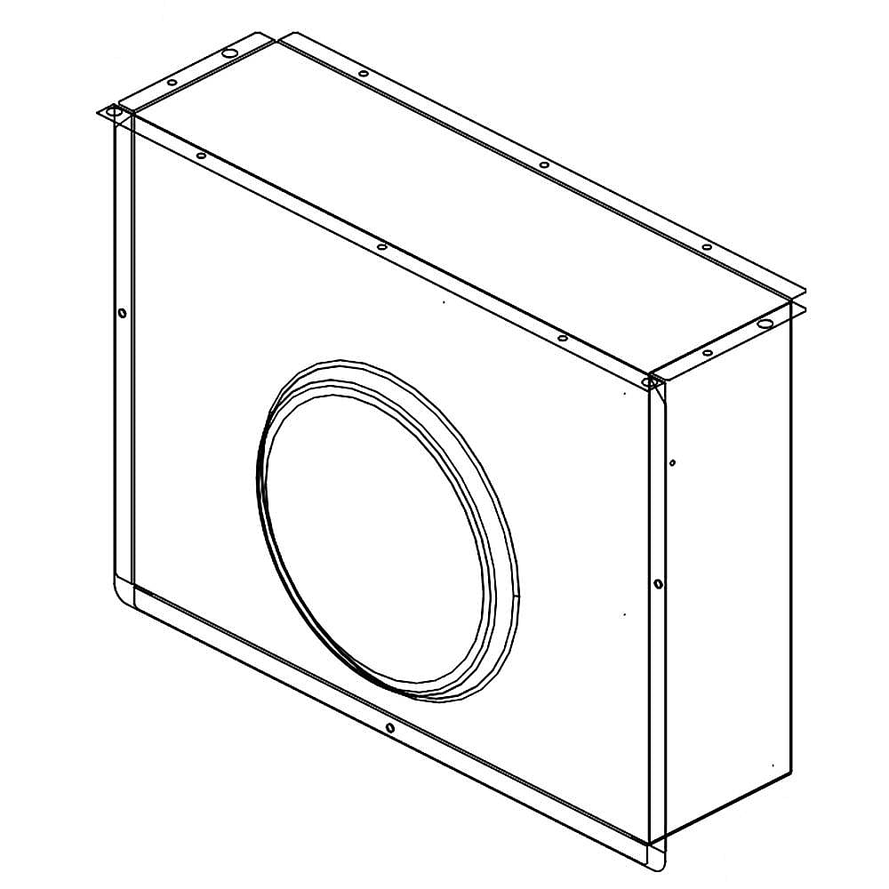 Part #w10837738, Cooktop Downdraft Vent Blower Plenum / 17.00 x 12.75 x 5.00
