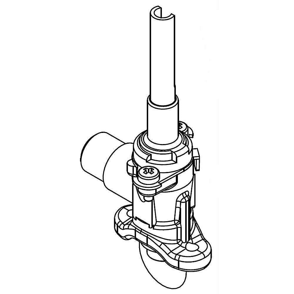 Part #w10844343, Kitchenaid Cooktop Burner Valve, Right Front / 3.00 x 1.12 x 1.50