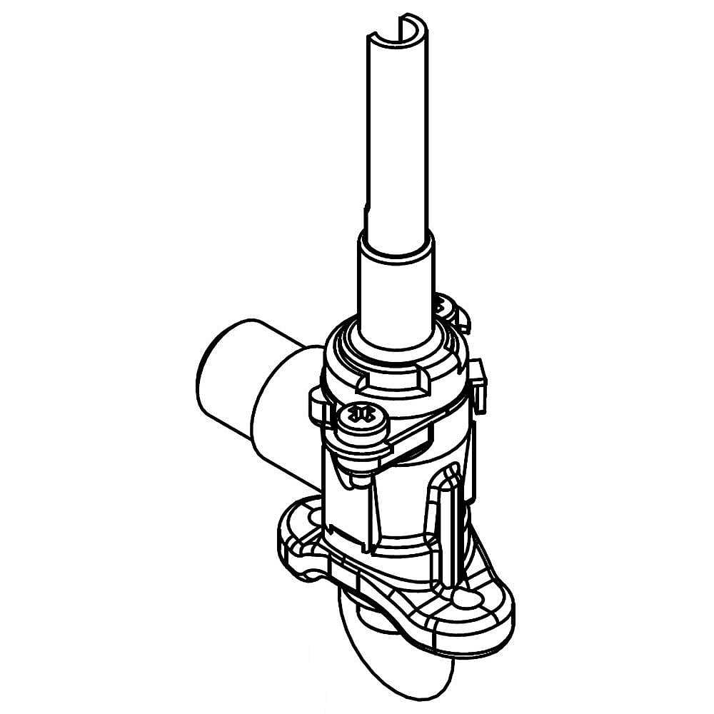 Part #w10844471, Kitchenaid Cooktop Burner Valve, Center Front And Right Rear / 3.00 x 1.12 x 1.50