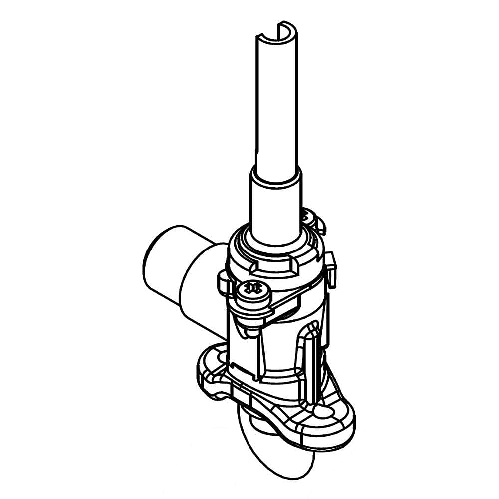Part #w10844473, Kitchenaid Cooktop Burner Valve, Left Rear / 3.00 x 1.25 x 1.50